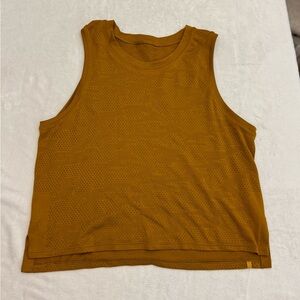 Lululemon Train To Be Tank Top in Dot Camo Gold Spice Size 8